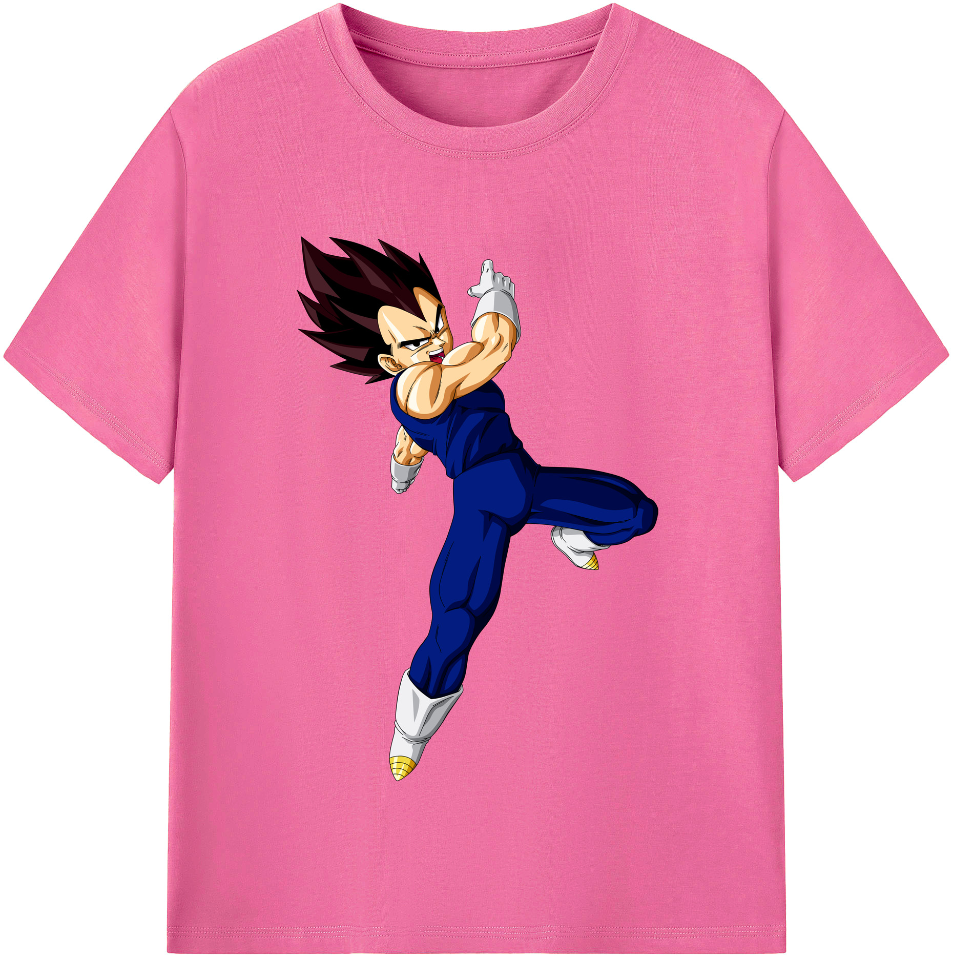 （画像用） ドラゴンボール ベジータ四世（Bejīta Yonsei）DRAGON BALL Vegeta IV レディースカジュアルプリントTシャツ（綿100％）